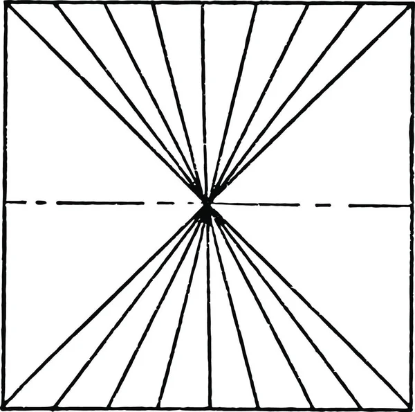 Point Fuite Aide Lignes Des Lignes Parallèles Croisent Dans Espace — Image vectorielle