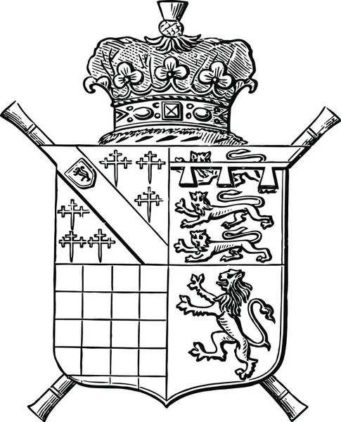 Arms Duke Norfolk Escutcheon Heraldry Shield — Vector de stock
