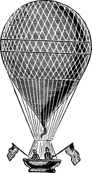 Ballon Gegraveerde Eenvoudige Vector Illustratie — Stockvector