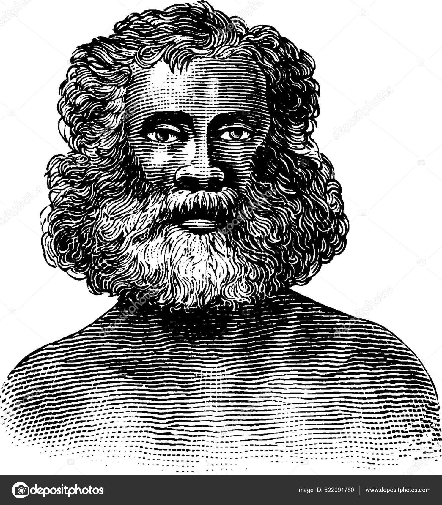 Australian Black White Vintage Vector Illustration Stock Vector by ©YAY