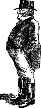 Siyah-beyaz klasik vektör çizimi