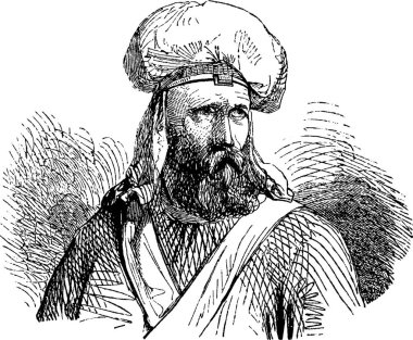 Sultan, basit bir vektör çizimi.