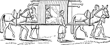 Çöp siyah ve beyaz vintage vektör çizimi