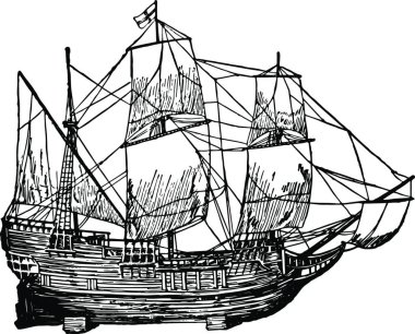 Mayflower vintage  vector illustration 
