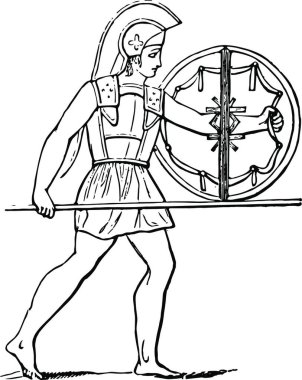 Clipeus siyah ve beyaz vintage vektör çizimi