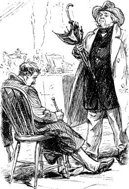 Erkekler, basit bir vektör çizimi