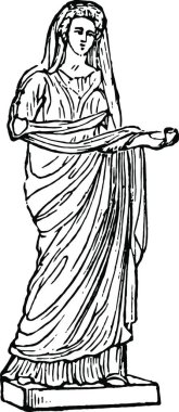 Stola, oymalı basit vektör çizimi