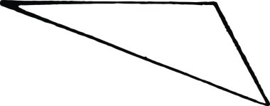 Scalene, oymalı basit vektör çizimi