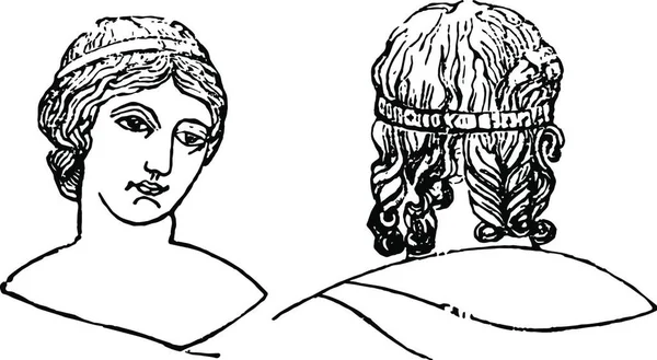 Herculaneum Svart Och Vitt Vintage Vektor Illustration — Stock vektor