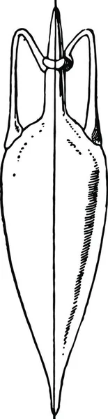 Roman Amphora Rytá Jednoduchá Vektorová Ilustrace — Stockový vektor