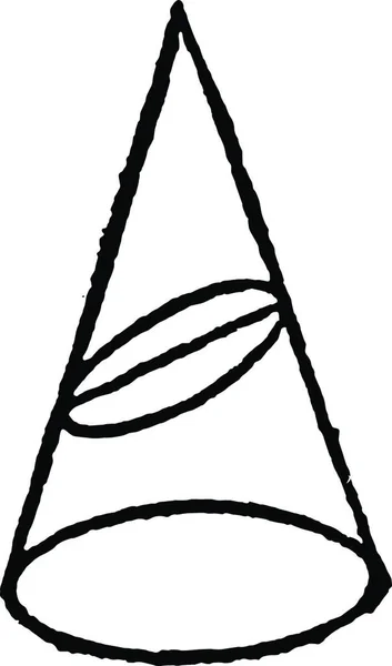 Эллипс Черно Белый Винтажный Векторный Рисунок — стоковый вектор