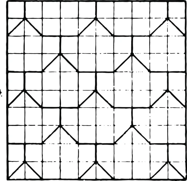 Tessellation Siyah Beyaz Vintage Vektör Çizimi — Stok Vektör