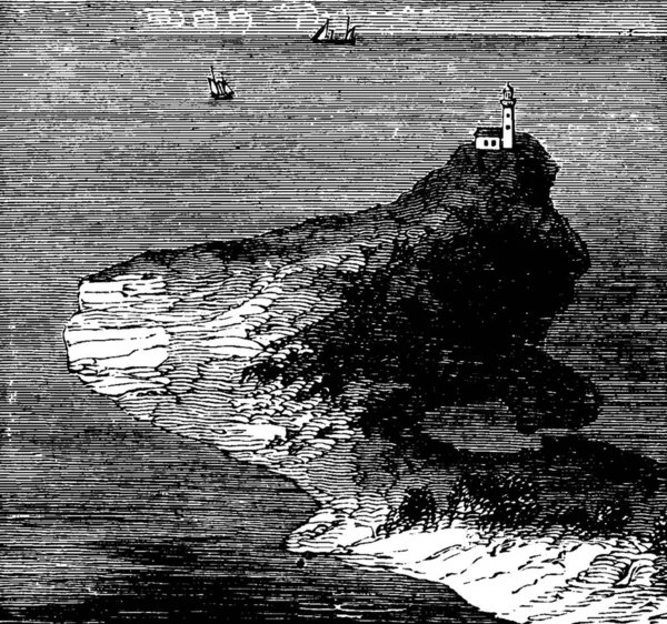 Півострів Чорно Білий Вінтаж Векторні Ілюстрації — стоковий вектор