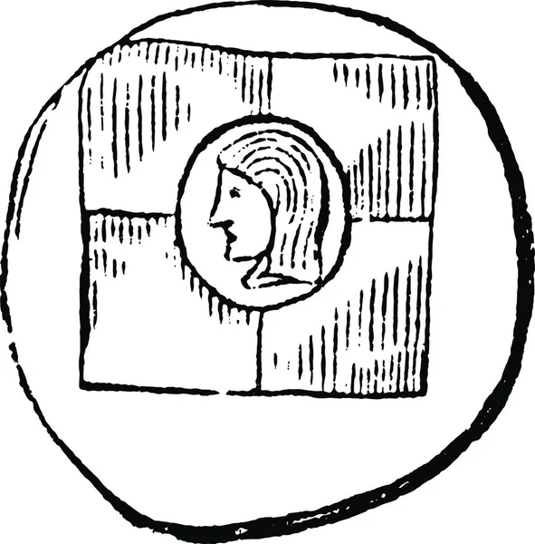 Монета Вигравірувана Проста Векторна Ілюстрація — стоковий вектор