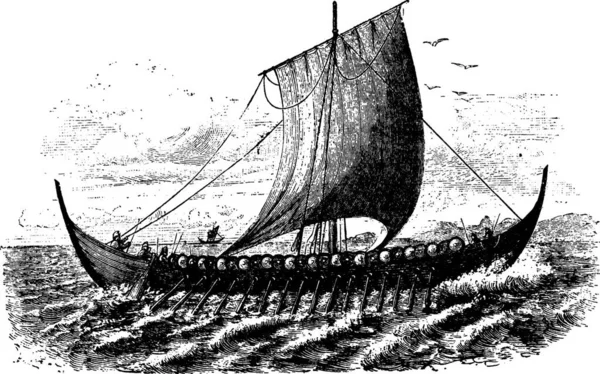 Скандинавський Чорно Білий Вінтаж Векторні Ілюстрації — стоковий вектор