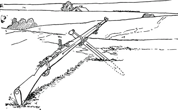 Гвинтівка Вигравірувана Проста Векторна Ілюстрація — стоковий вектор