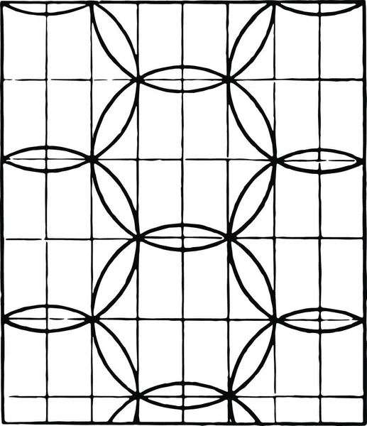 Tessellation Schwarz Weiß Vektor Illustration — Stockvektor