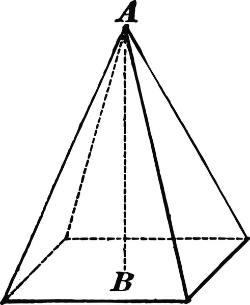 Pyramida Černá Bílá Vinobraní Vektorové Ilustrace — Stockový vektor