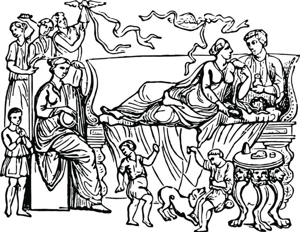 Винтажная Векторная Иллюстрация Accubatio — стоковый вектор