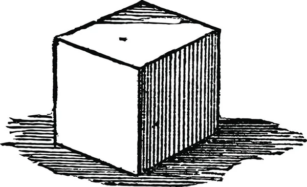 Cube Vintage Vector Illustration — Stock vektor