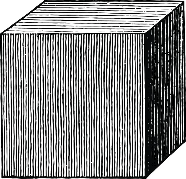 Cube Vintage Vector Illustration — Stockový vektor
