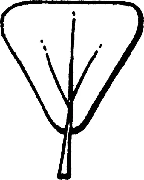 楕円形の 刻まれた単純なベクトル図 — ストックベクタ