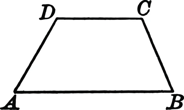 Trapezförmige Gravierte Einfache Vektorillustration — Stockvektor