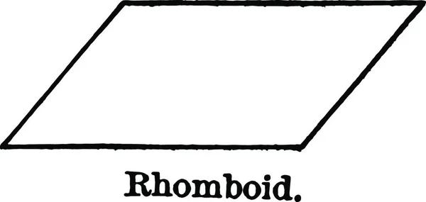 Rhomboid Ilustración Simple Grabada Del Vector — Archivo Imágenes Vectoriales