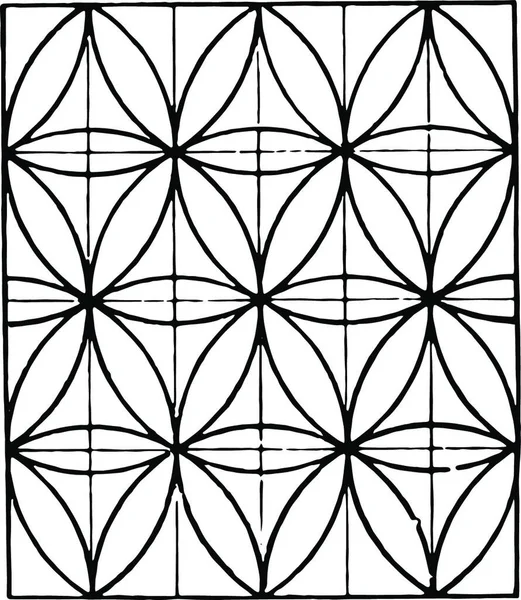 Tessellatie Gegraveerde Eenvoudige Vectorillustratie — Stockvector