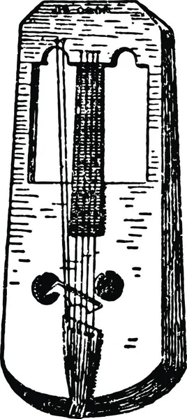 Antiek Muziekinstrument Gegraveerde Eenvoudige Vectorillustratie — Stockvector