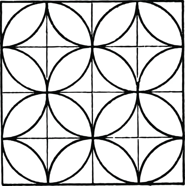 Tessellation Illustration Vectorielle Simple Gravée — Image vectorielle