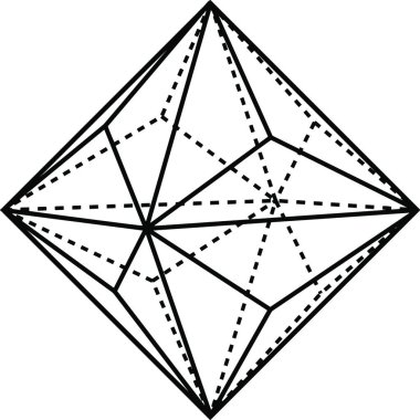 Triakis Octahedron, basit vektör çizimi