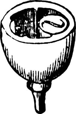 Pistil, oymalı basit vektör çizimi