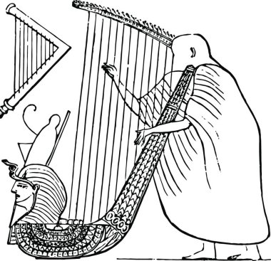 Sambuca siyah ve beyaz vintage vektör çizimi