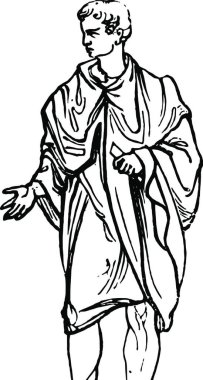 Paenula, basit vektör çizimi