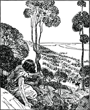 Hunlar Avrupa 'yı İstila Ediyor, basit bir vektör çizimi