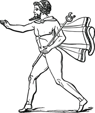 Caduceus, basit vektör çizimi