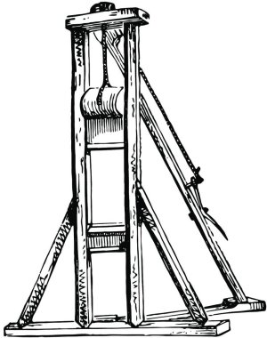 Giyotin, oymalı basit vektör çizimi