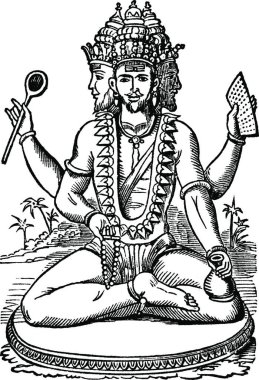 Brahma vintage vektör çizimi