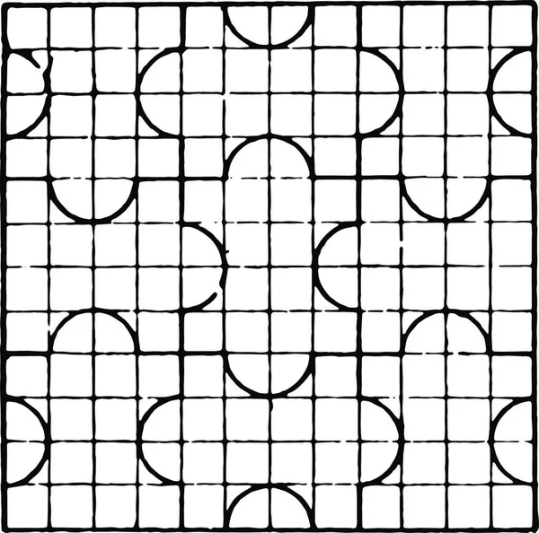 Tessellation Ingraverad Enkel Vektor Illustration — Stock vektor