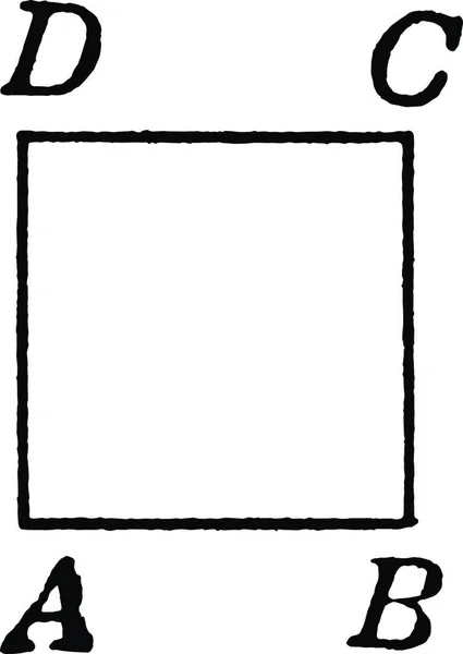 Quadratische Gravierte Einfache Vektorillustration — Stockvektor