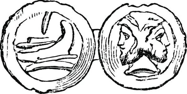 Монета Клещей Простая Векторная Иллюстрация — стоковый вектор