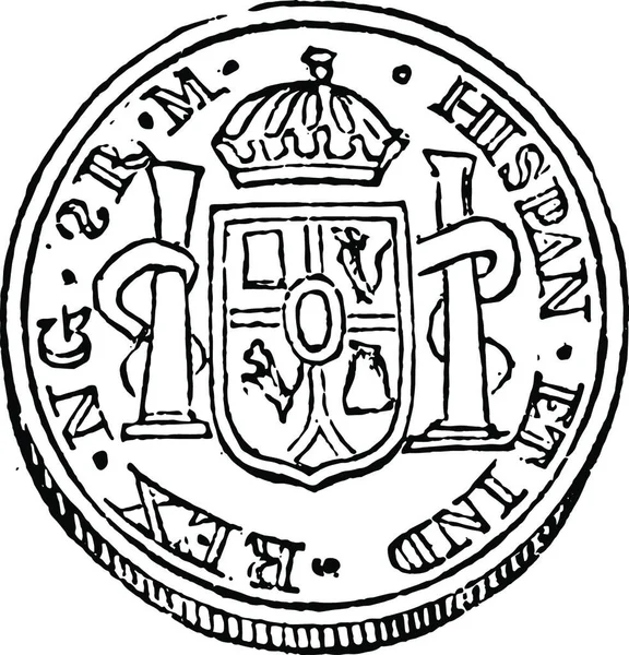 Монета Вигравірувана Проста Векторна Ілюстрація — стоковий вектор