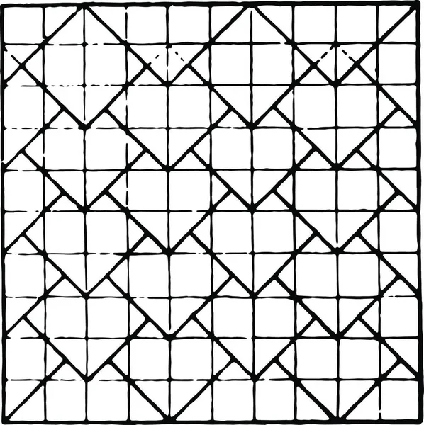 Tessellation Siyah Beyaz Vintage Vektör Çizimi — Stok Vektör