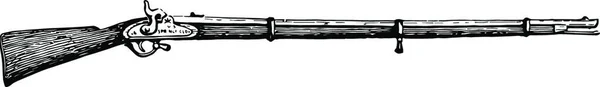 Pistola Ilustración Vectores Vintage Blanco Negro — Vector de stock
