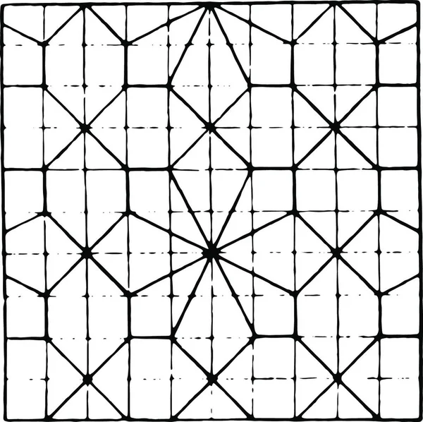 Tessellation Svart Och Vitt Vintage Vektor Illustration — Stock vektor