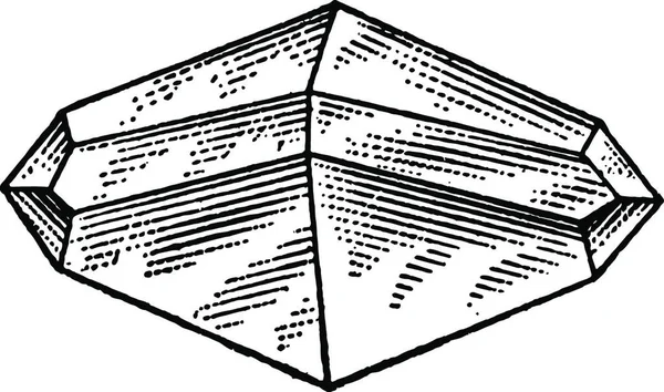 Octaèdre Illustration Vectorielle Simple Gravée — Image vectorielle