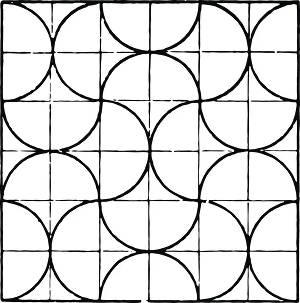 Tessellation Χαραγμένη Απλή Διανυσματική Απεικόνιση — Διανυσματικό Αρχείο