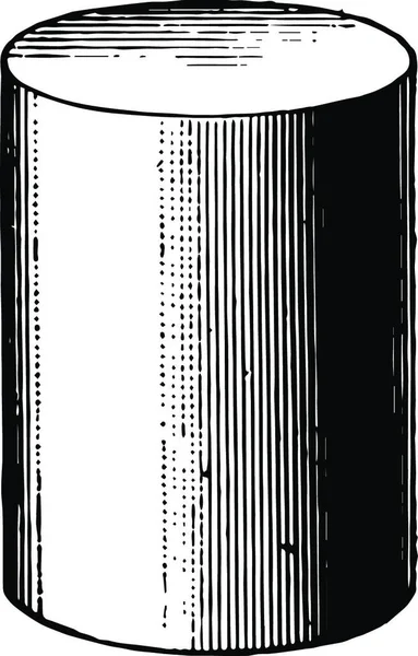 Cylinder Graverad Enkel Vektor Illustration — Stock vektor