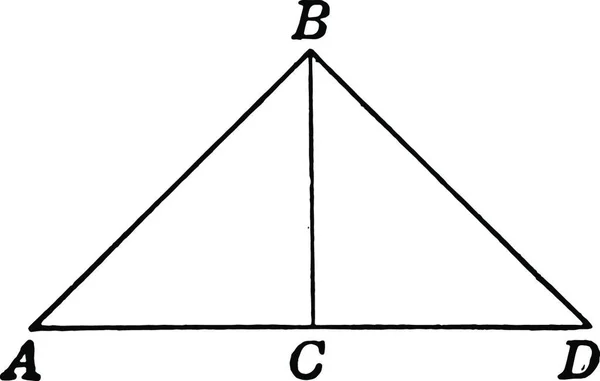 Dreieck Gravierte Einfache Vektorillustration — Stockvektor